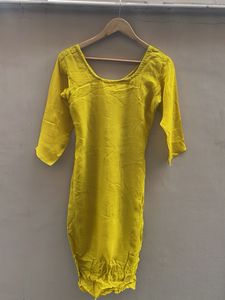Yellow Embroidered Kurta