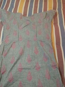 Grey Kurta with Pink Salwar