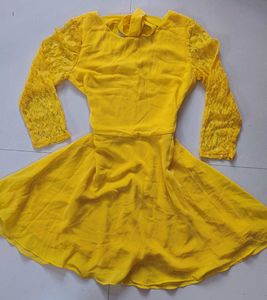 Kazo Yellow Mini Dress