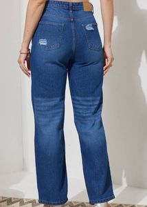 Distressed Blue Denim Jeans