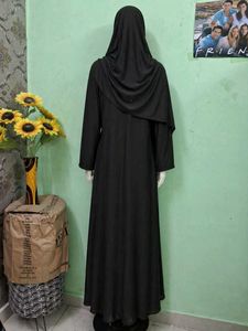 Elegant Black Abaya with Hijab of 3