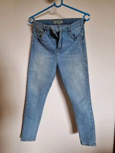 Light Wash High Waisted Skinny Jeans Topshop