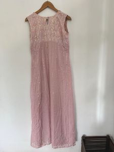 🩷Pink Sequined Ethnic Gown