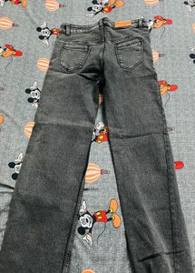 Women's Wide Leg Grey Denim Jeans