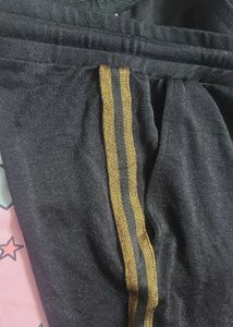 Stylish Black Trouser with Gold Stripe