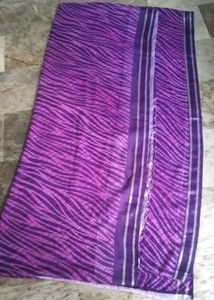 brand new Leheriya purple saree attached फॉल