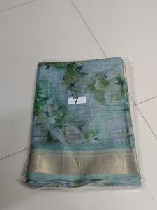Grey colour floral design saree...