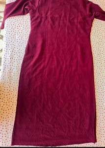 Maroon Kurta with Sequins Embellishment