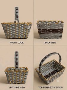 Rectangular Plastic Woven Gift hamper