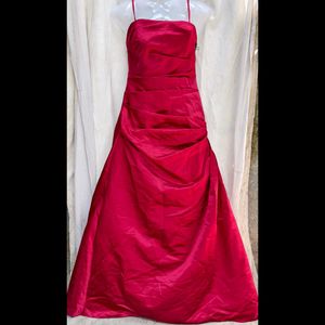 I. Elegant Red Strapless Gown