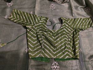 Elegant heavy  Saree 2 shade of green
