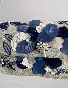 Embellished Floral Crossbody Bag