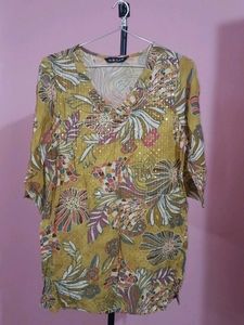Women's Floral Print Sequined Blouse
