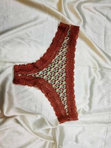 🇳🇿💫🎀Rust Lace Trim Briefs