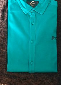 Teal Button-Up Shirt