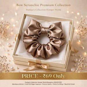 Satin Bow Scrunchie - Premium Collection