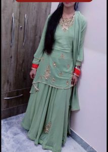Elegant Mint Green Lehenga Choli