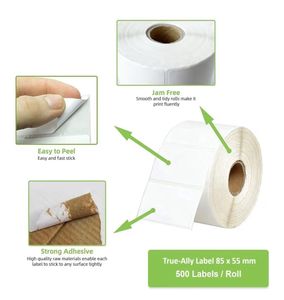 True-Ally Direct Thermal Barcode Labels 2 Rolls