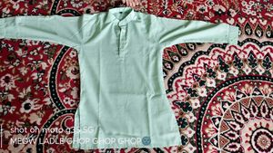 Boys Mint Green Kurta Set with Waistcoat