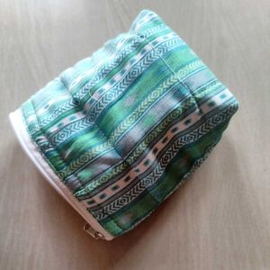 Handmade Green Striped Pouch