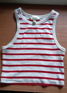 Red &amp; White Striped Tank Top