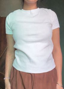 Classic Ribbed White T-Shirt