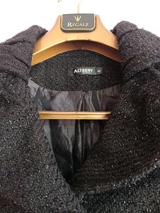 Shining Black Blazer For Women