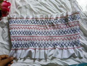 Smocked Strapless Tube Top