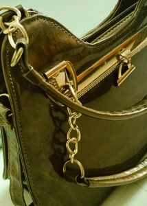 Brown &amp; Gold Tote Bag