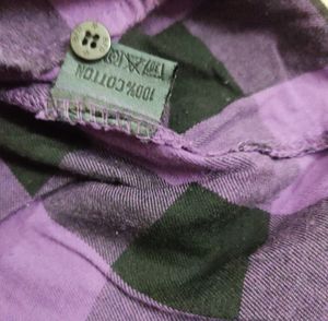 BFD checkered purple plaid shirt