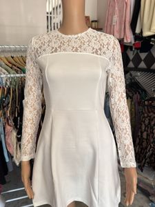 Savana Elegant White Lace Dress