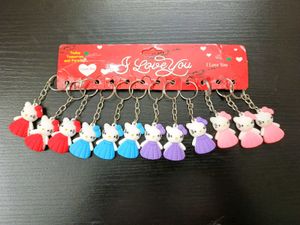 Set of 12 Cute Hello Kitty Keychains
