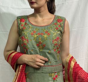 Elegant Embroidered New Long Dress With Duppatta