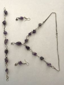 Amethyst Gemstone Jewellery Set