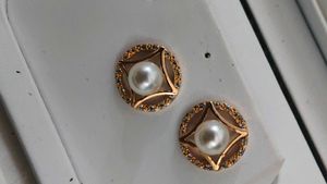Elegant Pearl and Crystal Stud Earrings