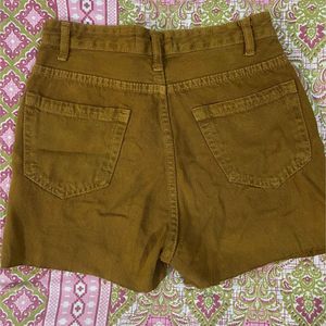Brown Denim Shorts