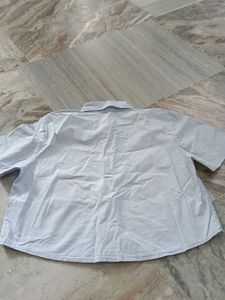 Light Blue Collared Button-Up Shirt