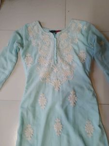 Light Blue Chikankari Kurta