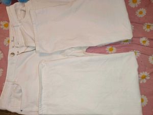 Women's White High Waist Straight Fit Jeans