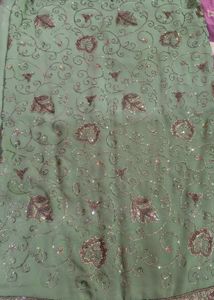 Exquisite Sequin Embroidered Saree