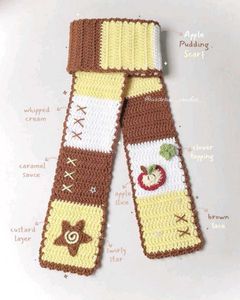 Handmade Apple Pudding Scarf
