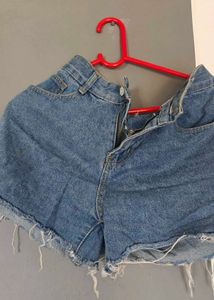 Distressed Denim Shorts