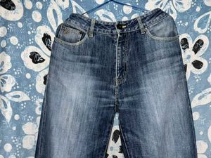 unisex dark blue baggy vintage wash Jeans