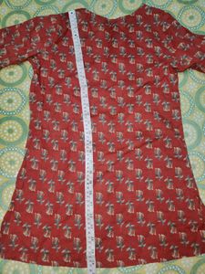Maroon Floral Print Kurta