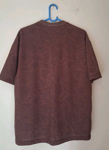 Unisex Oversized Brown Baggy T-Shirt (Soft Cotton)