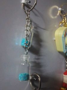 Evil Eye Owl Crescent Moon Keychain