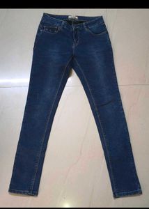 Blue Bootcut Dark Washed Jeans