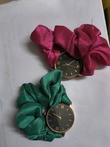 Stylish Scrunchie Watch Set