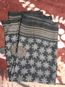 Elegant Black Floral Saree