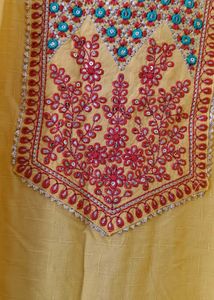 Embroidered Yellow Kurta